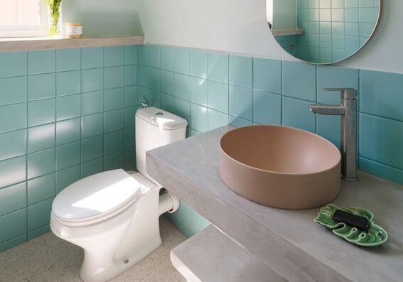 cores para banheiro - imagem de banheiro azul