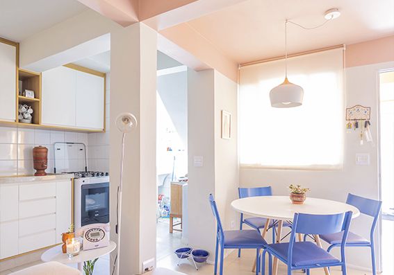 cozinha com cores claras na parede cores claras - Créditos: ARQTAB