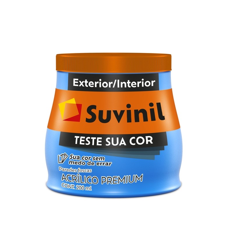 Lata de Tinta Suvinil Teste sua Cor Acrílico Premium de 200ml. .