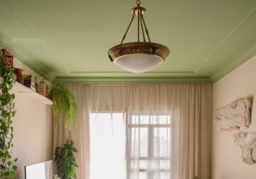 teto pintado com verde aconchegante