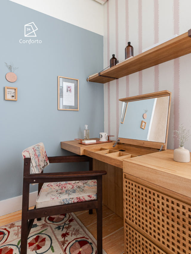 Imagem de pintura com fita-crepe para quarto