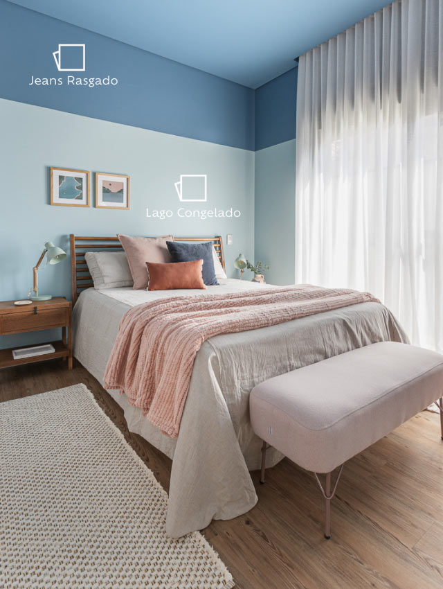 Imagem de pintura com fita-crepe para quarto