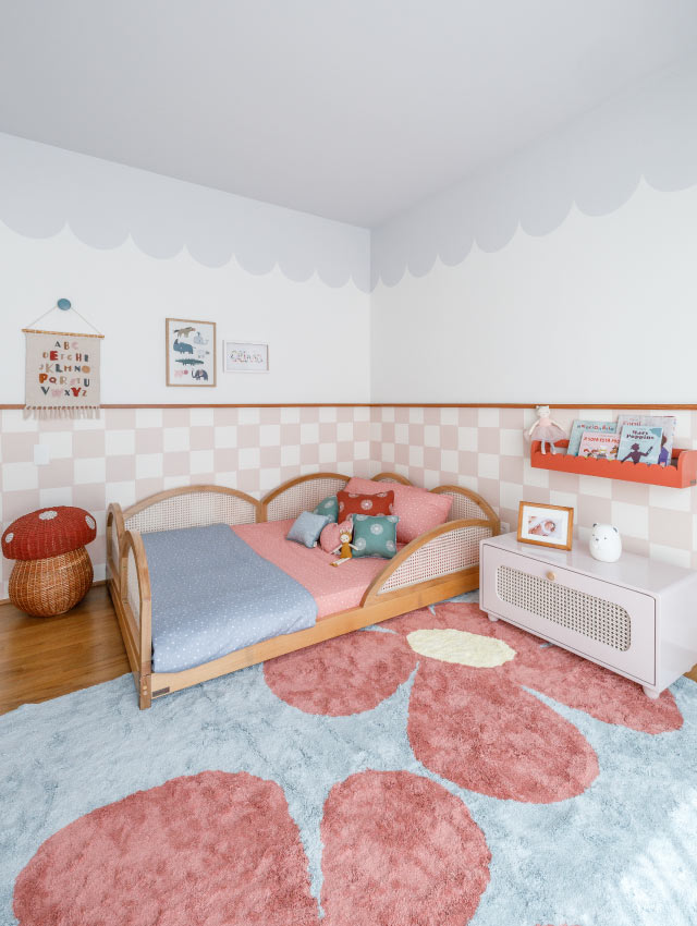 Imagem de pintura com fita-crepe para quarto