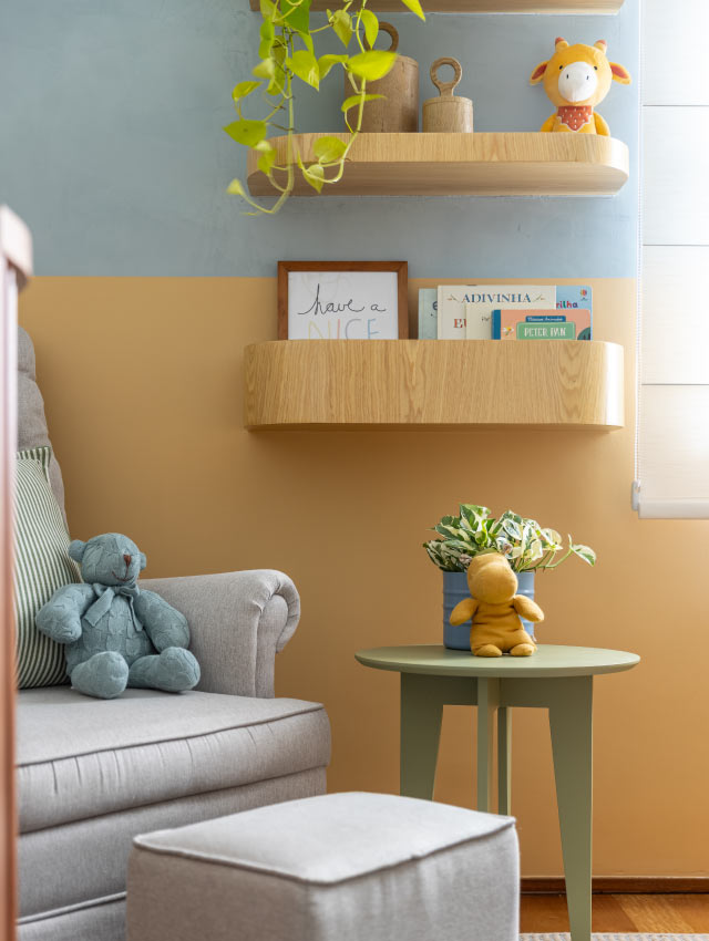 Imagem de pintura com fita-crepe para quarto
